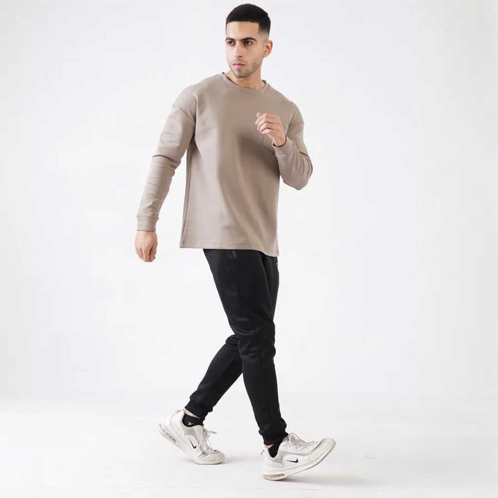 Tf-Premium Scuba Brown Full Sleeve Heavy GSM Pocket Top